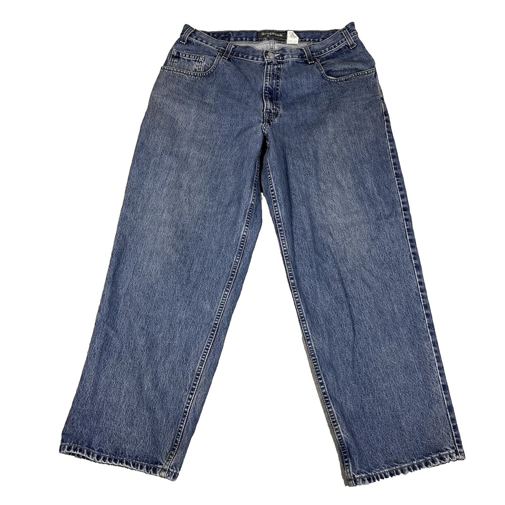Levi's Silver Tab Baggy Fit Jeans Men's 36x30 Blue Denim Vintage Y2K Medium Wash